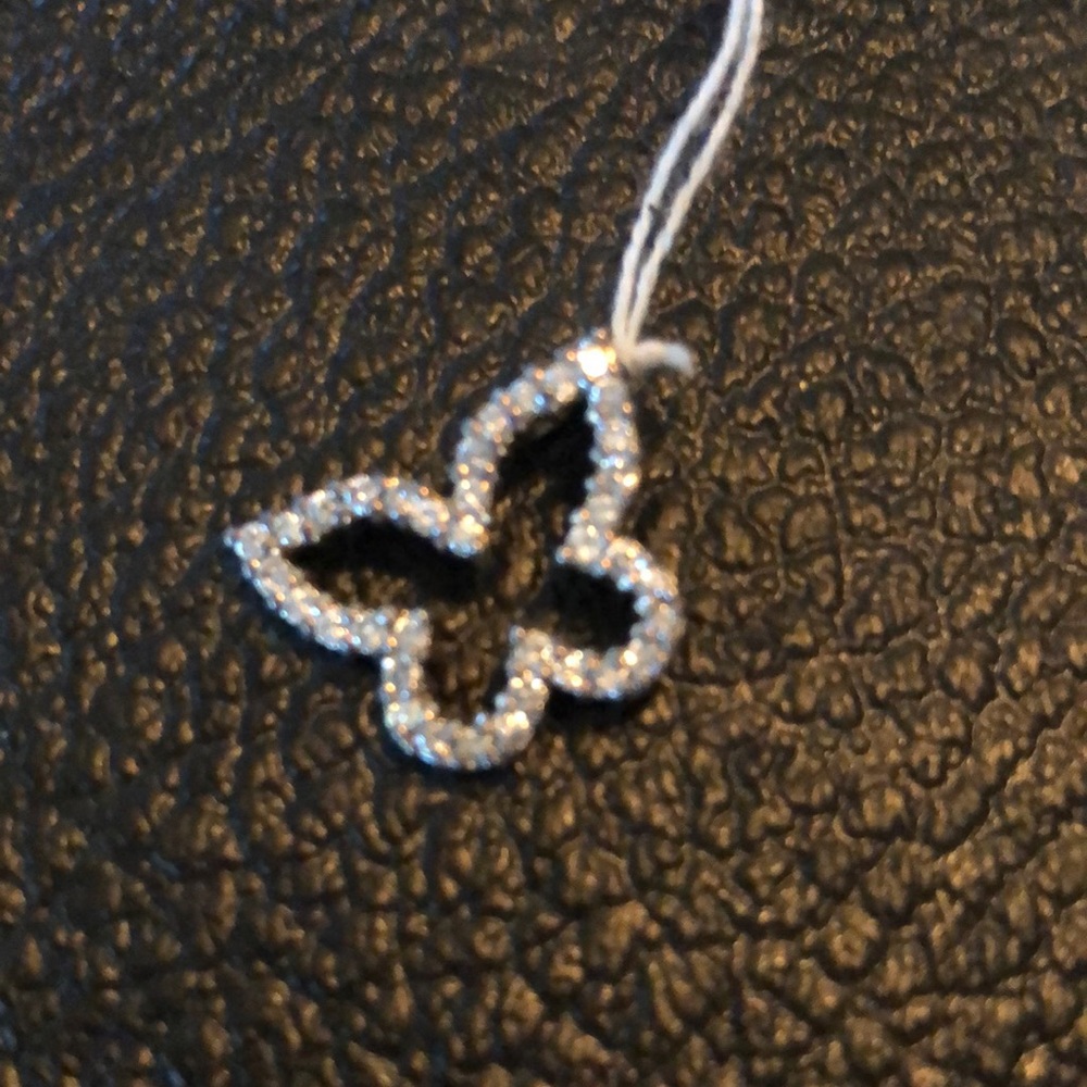 Butterfly Silver Pendant with CZ 79